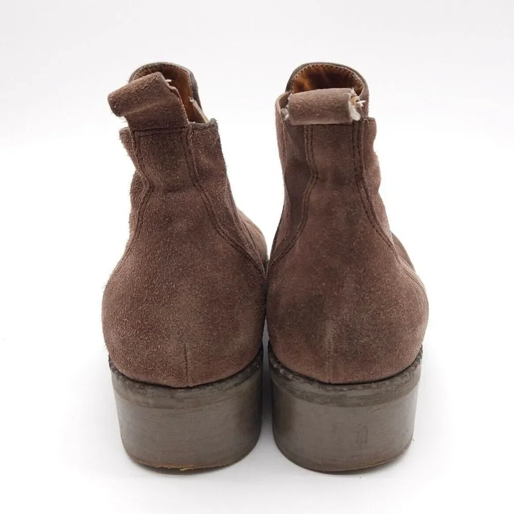 Kenneth Cole (Womens 10 M) Gentle Souls Suede Chelsea Ankle Pull On Boots Brown‎